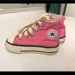 Pink Converse High Tops Toddler Size 3
